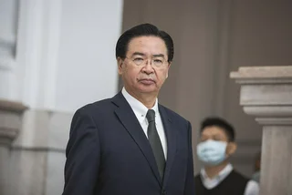 Taiwan's Foreign Minister Joseph Wu in Taipei, April 2020. Photo: Mori / Office of the President