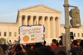 Protest in Washington DC, 2022. Photo via Wikipedia / Janni Rye