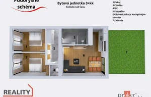 Apartment for sale, 3+kk - 2 bedrooms, 72m<sup>2</sup>