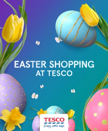 Tesco Easter 2026 homepage side banner