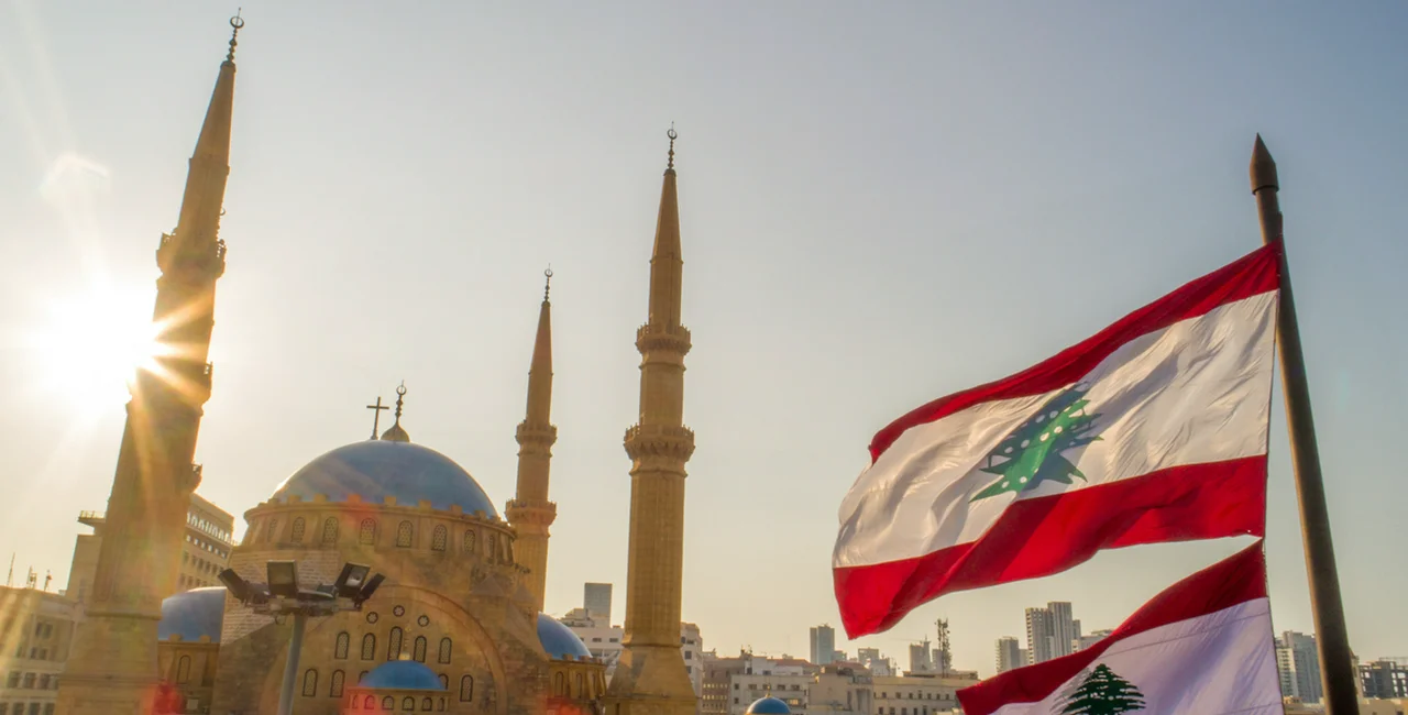 The Mohammad Al Amine Mosque and St. George Church in Beirut via iStock / carlos haidamous