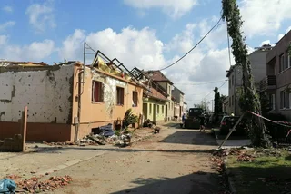 Tornado damage in the village of Moravská Nová Ves. (Photo: Hasiči Praha, Twitter)