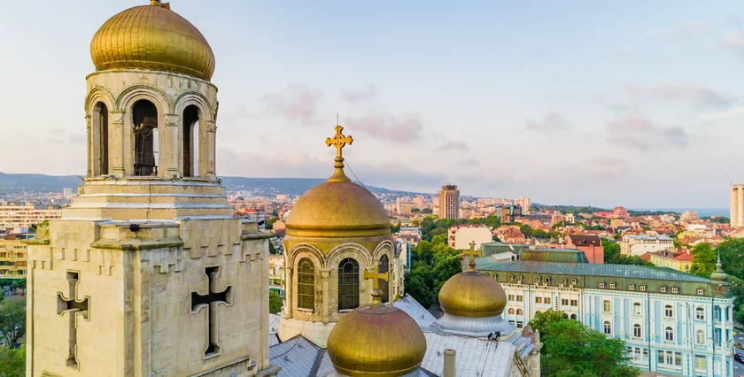 Aerial drone view of the Cathedral of the Assumption in Varna, Bulgaria. (Photo: Media Trading Ltd)