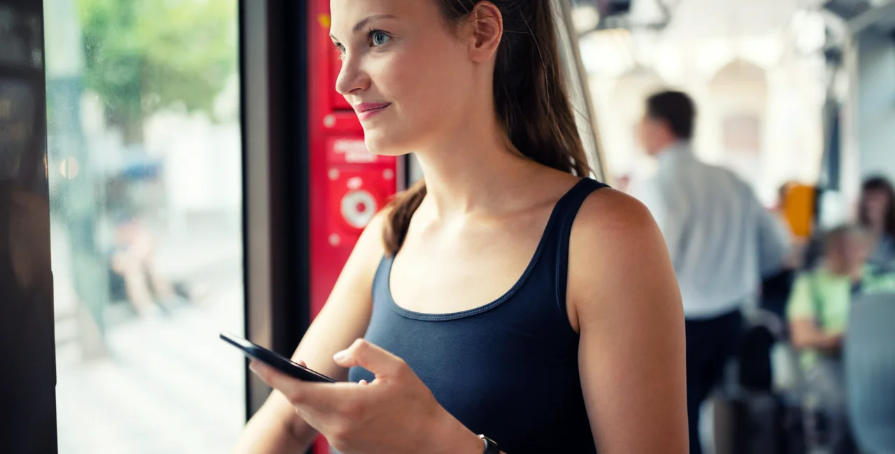 Illustrative photo of woman on Prague tram via iStock / kamisoka