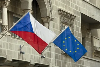 Flags of the Czech Republic and European Union. Photo: iStock / sharrocks