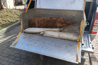 An unexploded WWII bomb was found in Brno / photo via Twitter, Policie ČR