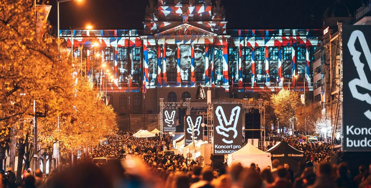 Honor the Velvet Revolution in Prague with a street festival, concerts