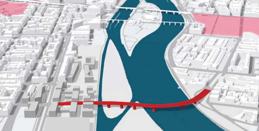 The bridge proposal by the Prague Institute of Planning and Development