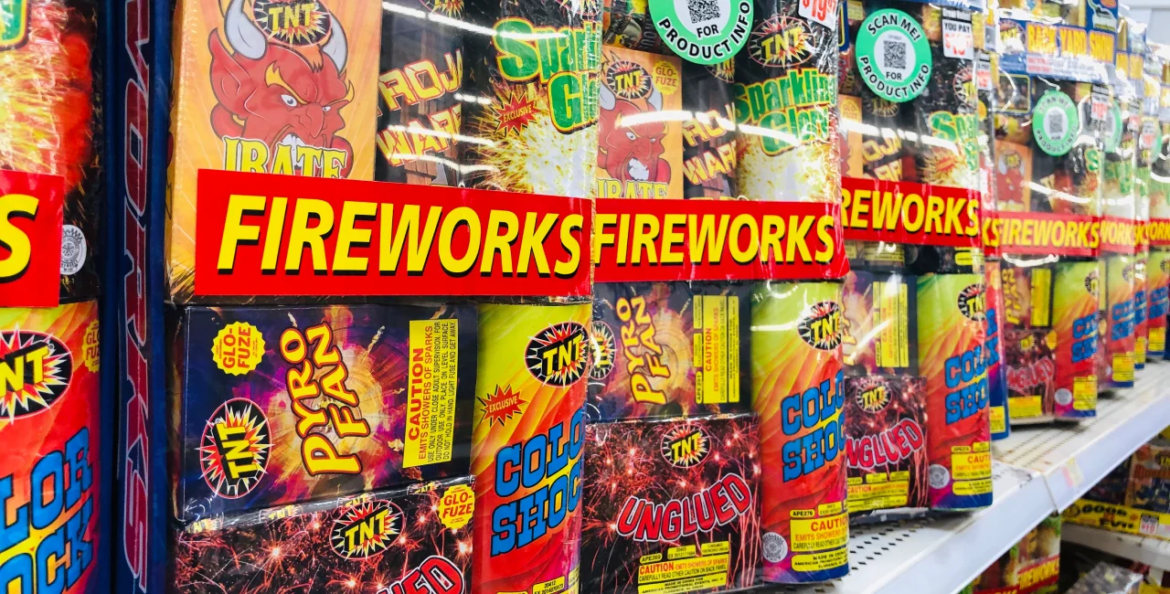 Fireworks in a store. Photo: Shutterstock / ZikG