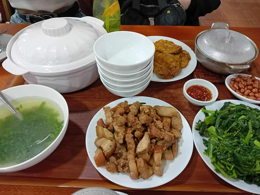 Family-style Vietnamese meal. Photo: Author