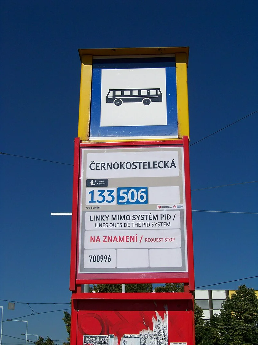 A request stop in Prague (Wikimedia Commons)