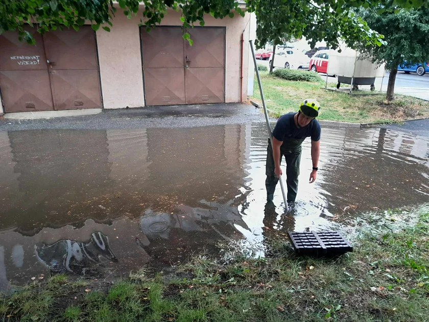 Ankle-deep water levels in Ústí nad Labem. (Photo: Fire Rescue Service of Ústí nad Labem.)