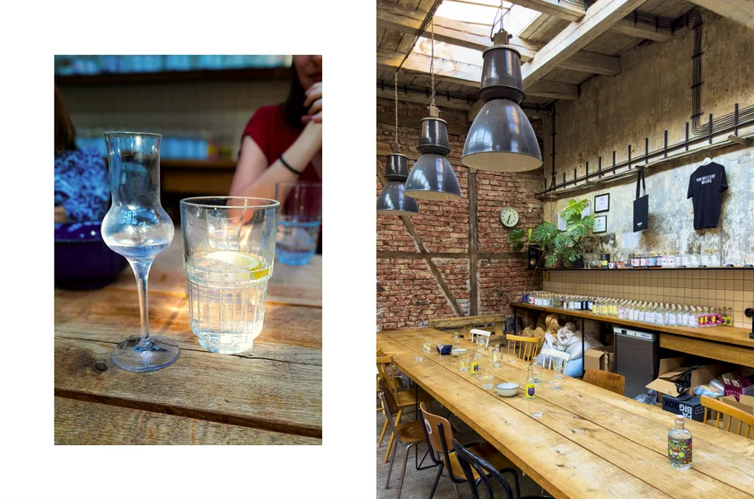 The distillery's interior.