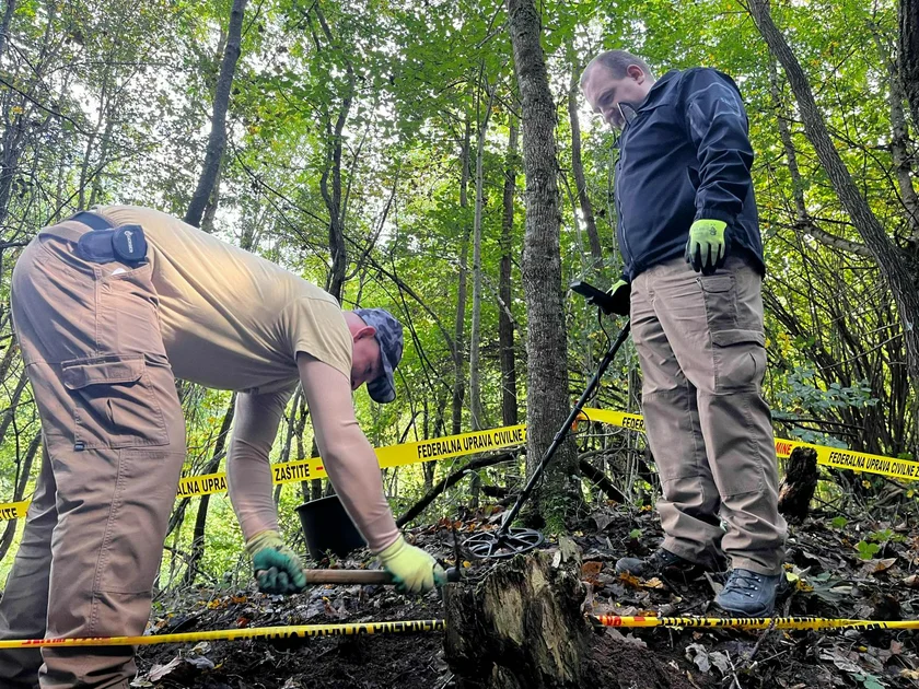 Czech bomb disposal experts in Bosnia. Photo: Czech Police