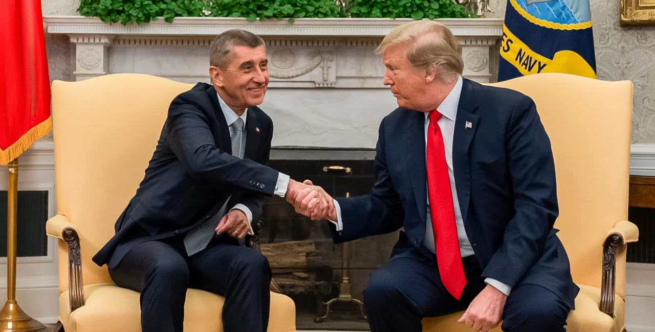 President Donald J. Trumps welcomes Prime Minister of the Czech Republic and Andrej Babiš to the White House in 2019 (Official White House photo: Shealah Craighead).