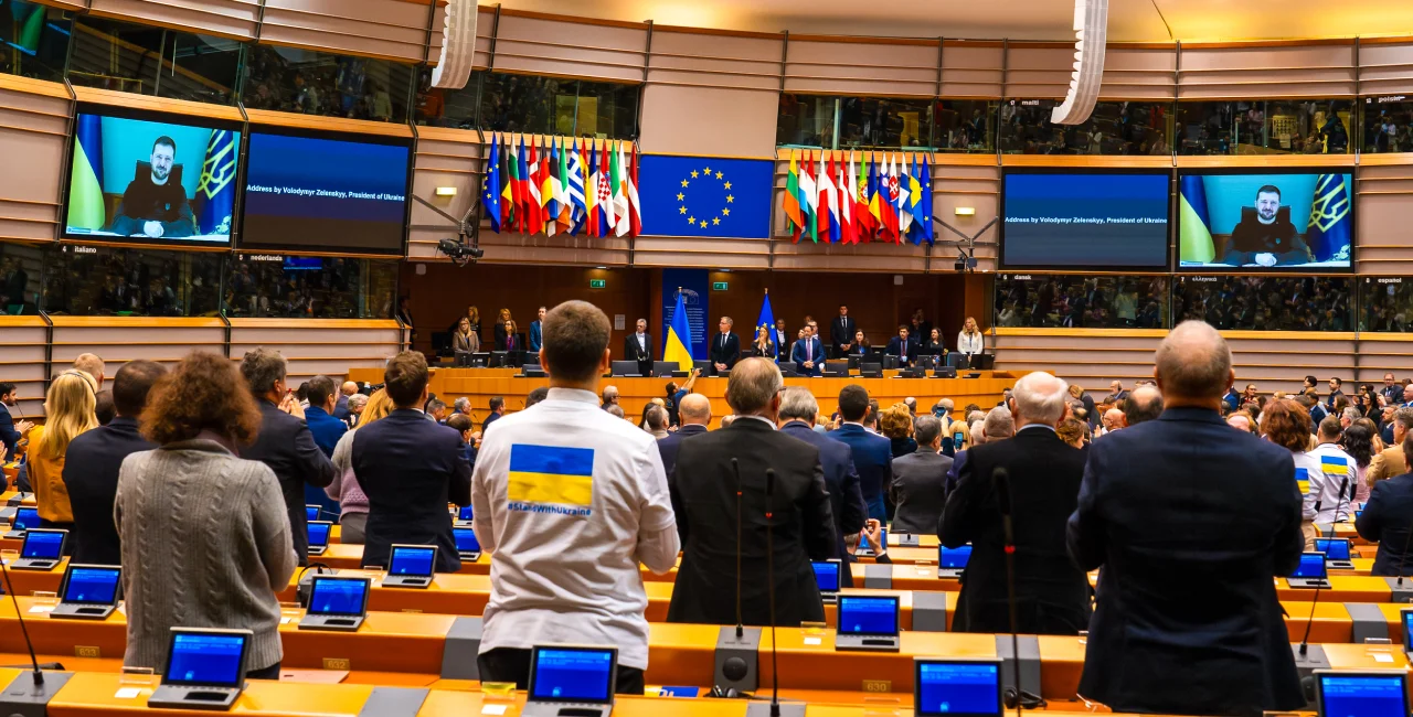 Ukrainian President addresses European Parliament on Nov. 19. Photo © European Union 2024 – EP