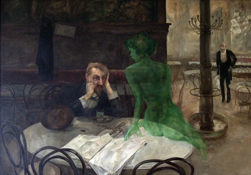 The Absinthe Drinker by Viktor Oliva