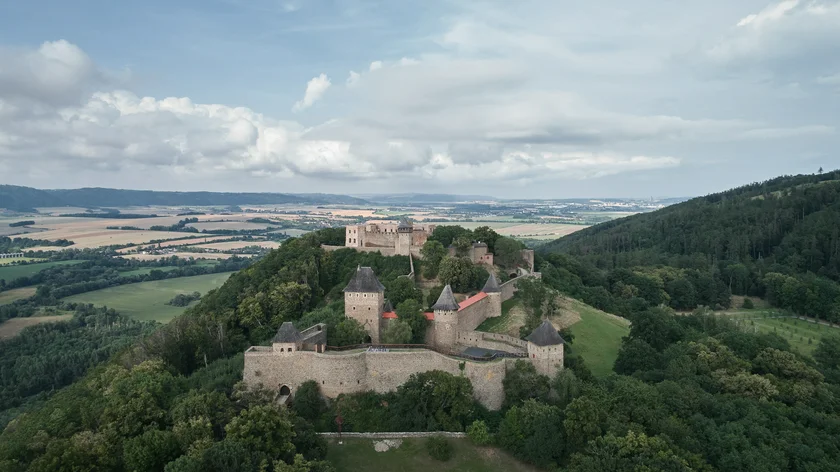 Helfštýn Castle offers views of the Moravian Valley Gate