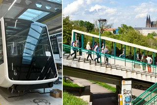 Prague's new funicular: Facebook / Garaventa AG | Funicular in 2016: Shutterstock
