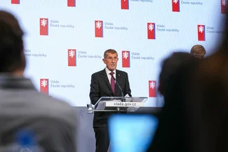 Czech PM speaks at a press conference on Sept. 14, 206. Photo: Vlada.cz