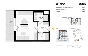 Apartment for sale, 1+KK - Studio, 32m<sup>2</sup>